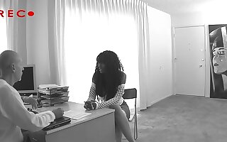 Ebony gets fucked hard by colourless cock for slay rub elbows with first time