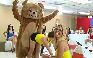DANCING BEAR - Bachelorette Party With Chubby Dick Male Strippers, CFNM Style!